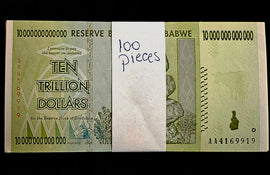 TT PK 88 2008 ZIMBABWE 10 TRILLION DOLLARS 100 NOTES PACK CHOICE UNCIRCULATED