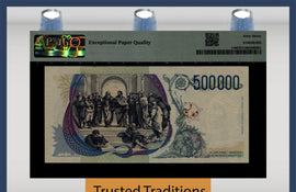 TT PK 118 1997 ITALY BANK d'ITALIA 500000 LIRE PMG 67 EPQ SUPERB GEM UNC