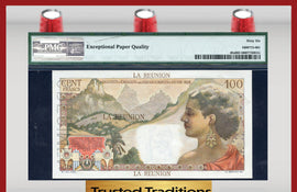 TT PK 0049s 1960 REUNION 100 FRANCS "SPECIMEN" PMG 66 EPQ POP ONE FINEST KNOWN!