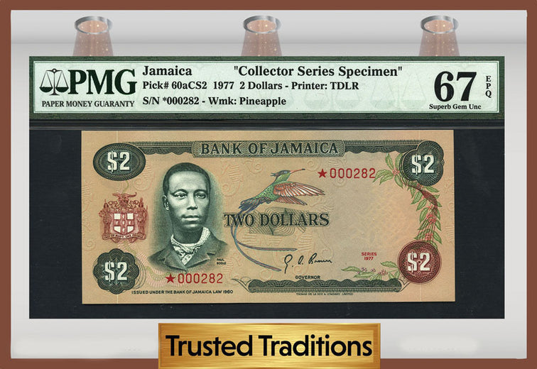 TT PK 0060aCS2 1977 JAMAICA 2 DOLLARS 