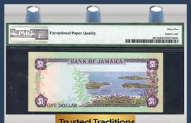TT PK 0054, 55, 56, 57 JAMAICA SET OF 4 SAME SERIAL # *003616 PMG 66 EPQ GEM UNC.