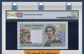 TT PK 0050s 1951-63 NEW CALEDONIA 20 FRANCS PMG 67 EPQ SUPERB GEM UNCIRCULATED!