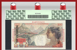 TT PK 0031s 1947-49 MARTINIQUE 100 FRANCS "BOURDONNAIS" PCGS 66 PPQ GEM TOP POP