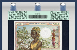 TT PK 0014a 1972-84 MALI BANQUE CENTRALE 5000 FRANCS PCGS 68 PPQ SUPERB TOP POP!