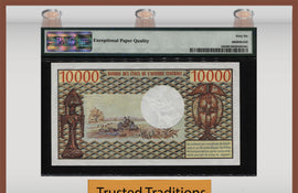 TT PK 0018b 1978-81 CAMEROUN 10000 FRANCS "PRESIDENT AHIDJO" PMG 66 EPQ GEM UNC!
