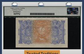 TT PK 36 1942 LEBANON 25 PIASTRES LCG 66 PPQ GEM NEW 2 OF 2 SEQUENTIAL NUMBERS