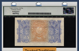 TT PK 36 1942 LEBANON 25 PIASTRES LCG 66 PPQ GEM NEW 1 OF 2 SEQUENTIAL NUMBERS
