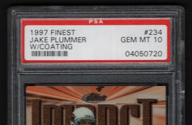 TT 1997 FINEST JAKE THE SNAKE PLUMMER W/ PROTECTIVE COATING #234 PSA GEM MT10