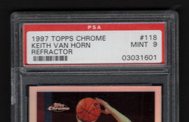 TT 1997 TOPPS CHROME KEITH VAN HORN PSA #118 GEM MINT 9 NEW JERSEY NETS TOP 10