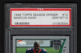TT 1998 TOPPS SEASON OPENER MARCUS NASH PSA #12 GEM MT10
