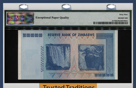 TT PK 91* 2008 ZIMBABWE 100 TRILLION DOLLARS REPLACEMENT STAR 5 IN PMG 69 EPQ