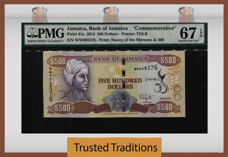TT PK 0091a 2012 JAMAICA 500 DOLLARS 