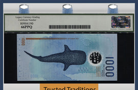 TT PK 31 2015 MALDIVES MONETARY AUTHORITY 1000 RUFIYAA LCG 66 PPQ GEM NEW