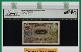 TT PK S272f 1950 INDIA 1 RUPEE SCARCE LCG 65 PPQ NONE FINER 2 OF 2 SEQUENTIAL #