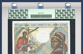 TT PK 0015f 1970-84 MALI 10000 FRANCS PCGS 67 PPQ SUPERB GEM NONE FINER KNOWN