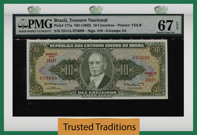 TT PK 0177a ND(1962) BRAZIL 10 CRUZEIROS NOVOS
