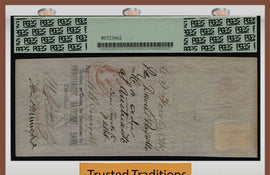 TT 1865 PENNSYLVANIA MINING CO. $35 CHECK "WHAT THE SAM HILL" PCGS 35 VERY FINE!