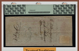 TT 1865 PENNSYLVANIA MINING CO. $50 CHECK "WHAT THE SAME HILL" PCGS 25 VERY FINE