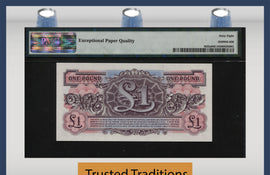 TT PK M22a 1948 GREAT BRITAIN 1 POUND ARMED FORCE PMG 68 EPQ SUPERB FINEST KNOWN