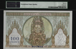 TT PK 42ds 1957 NEW CALEDONIA 100 FRANCS "SPECIMEN" PMG 66 EPQ GEM ONLY 2 FINER!