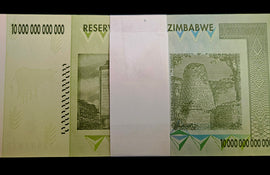 TT PK 88 2008 ZIMBABWE 10 TRILLION DOLLARS 75 NOTES PACK AU TO UNCIRCULATED