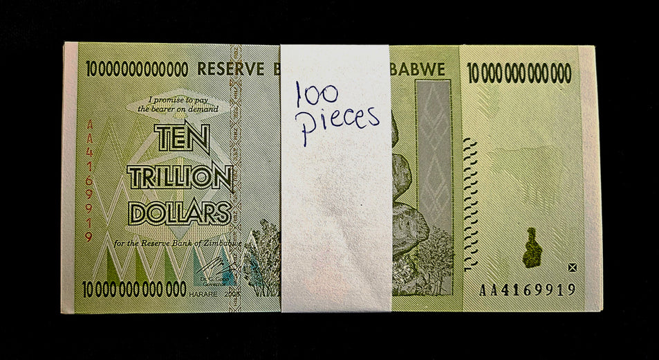 TT PK 88 2008 ZIMBABWE 10 TRILLION DOLLARS 100 NOTES PACK CHOICE UNCIRCULATED