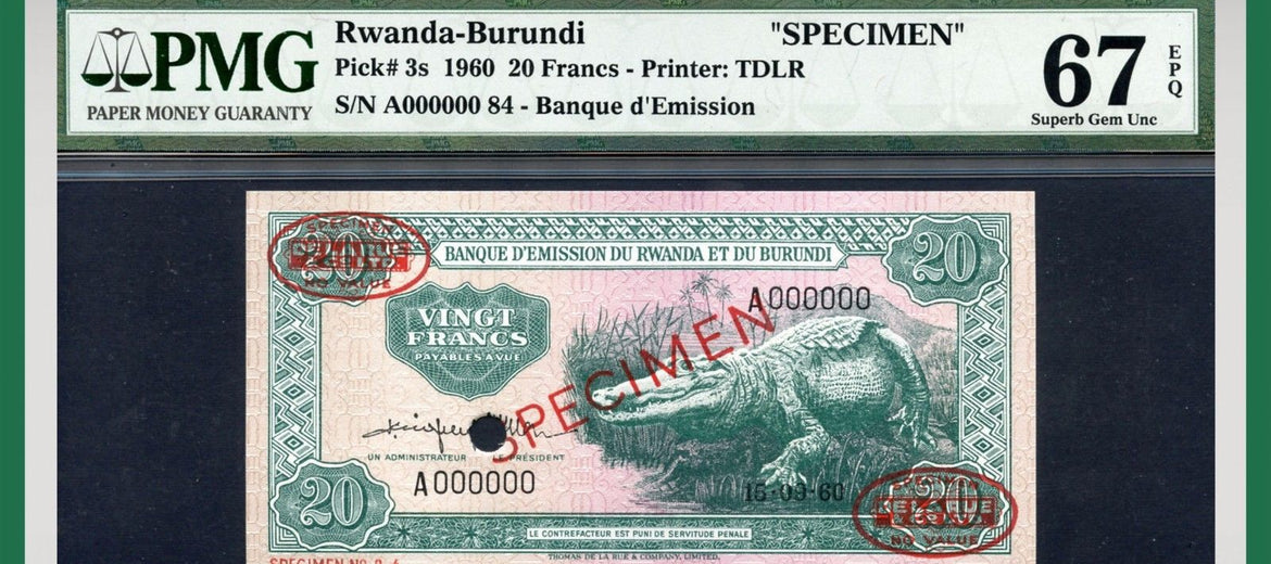 TT PK 0003s 1960 RWANDA-BURUNDI 20 FRANCS 