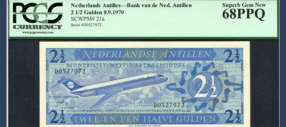 TT PK 0021a 1970 NETHERLANDS ANTILLES 2 1/2 GULDEN 
