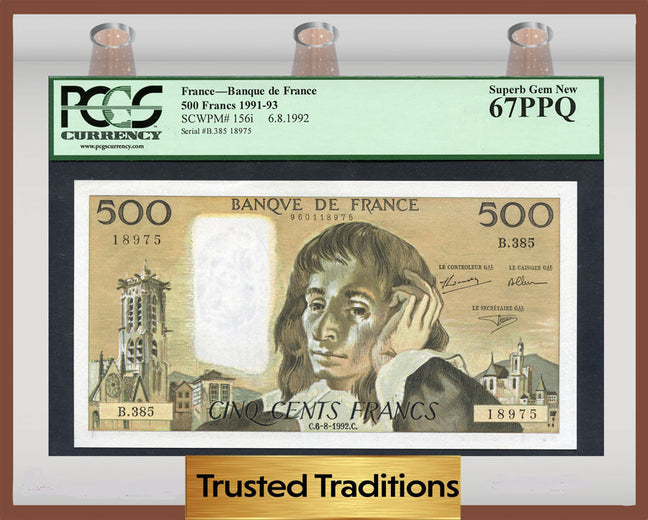 TT PK 0156i 1992 FRANCE 500 FRANCS 