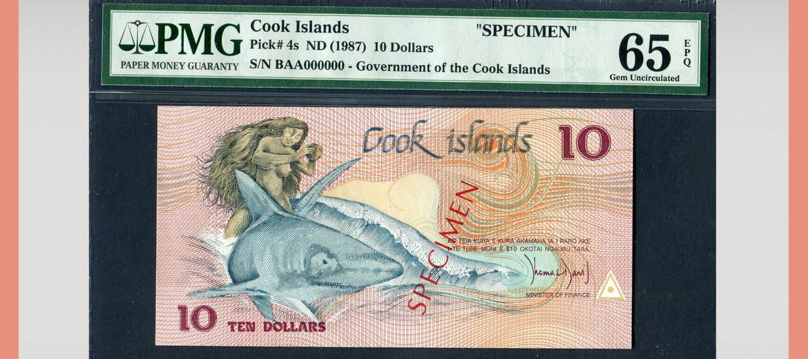 TT PK 0004s 1987 COOK ISLANDS 10 DOLLARS 
