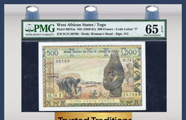 TT PK 0802Tm ND 1959-61 WEST AFRICAN STATES / TOGO 500 FRANCS PMG 65 EPQ GEM UNC