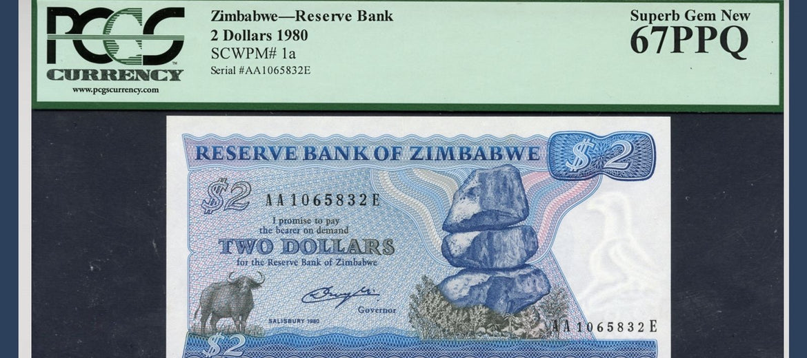 TT PK 0001a 1980 ZIMBABWE 2 DOLLARS 