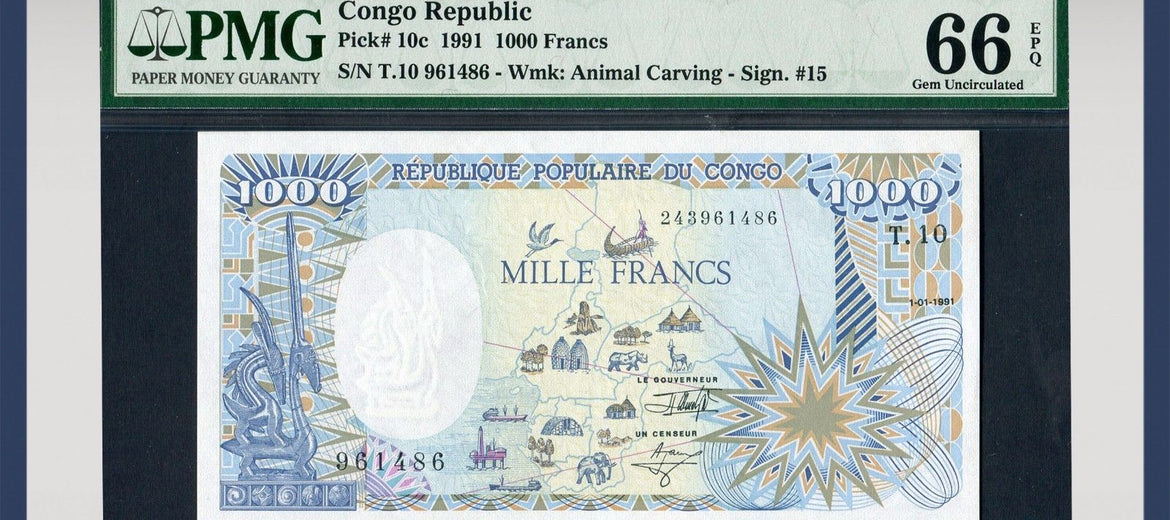 TT PK 0010c 1991 CONGO REPUBLIC 1000 FRANCS 