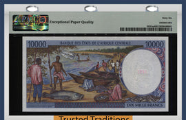 TT PK 305Fas 1994 CENTRAL AFRICAN SPECIMEN 10000 FRANCS PMG 66Q NEVER HANDLED!