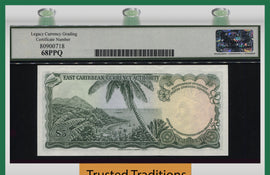 TT PK 14i 1965 EASTERN CARIBBEAN STATES 5 DOLLARS QUEEN ELIZABETH II LCG 68 PPQ
