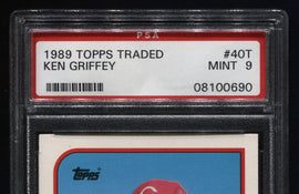 TT 1989 TOPPS TRADED KEN GRIFFEY PSA # 40T MT 9 CINCINNATI REDS