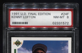 TT 1991 UPPER DECK FINAL EDITION KENNY LOFTOTN ASTROS PSA # 24F NM-MT 8