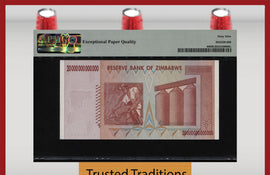 TT PK 89 2008 ZIMBABWE 20 TRILLION DOLLARS PMG 69 EPQ MORE RARE THAN 50 OR 100