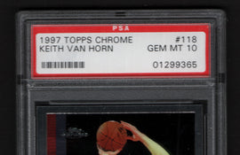 TT 1997 TOPPS CHROME KEITH VAN HORN PSA #118 GEM MT 10 NEW JERSEY NETS TOP 10