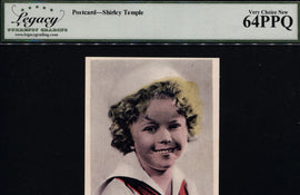 TT SHIRLEY TEMPLE POSTCARD THE ONLY CERTIFIED EXAMPLE ON EBAY LCG 64 PPQ!